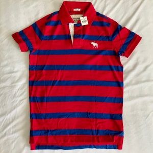 Abercrombie & Fitch Men's Red And Blue Striped